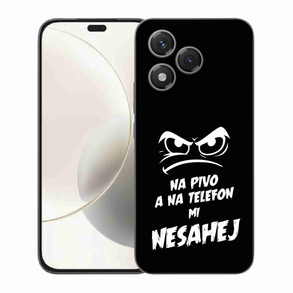 Gélový kryt mmCase na Honor 400 Lite - pivný motív 2 čierne pozadie