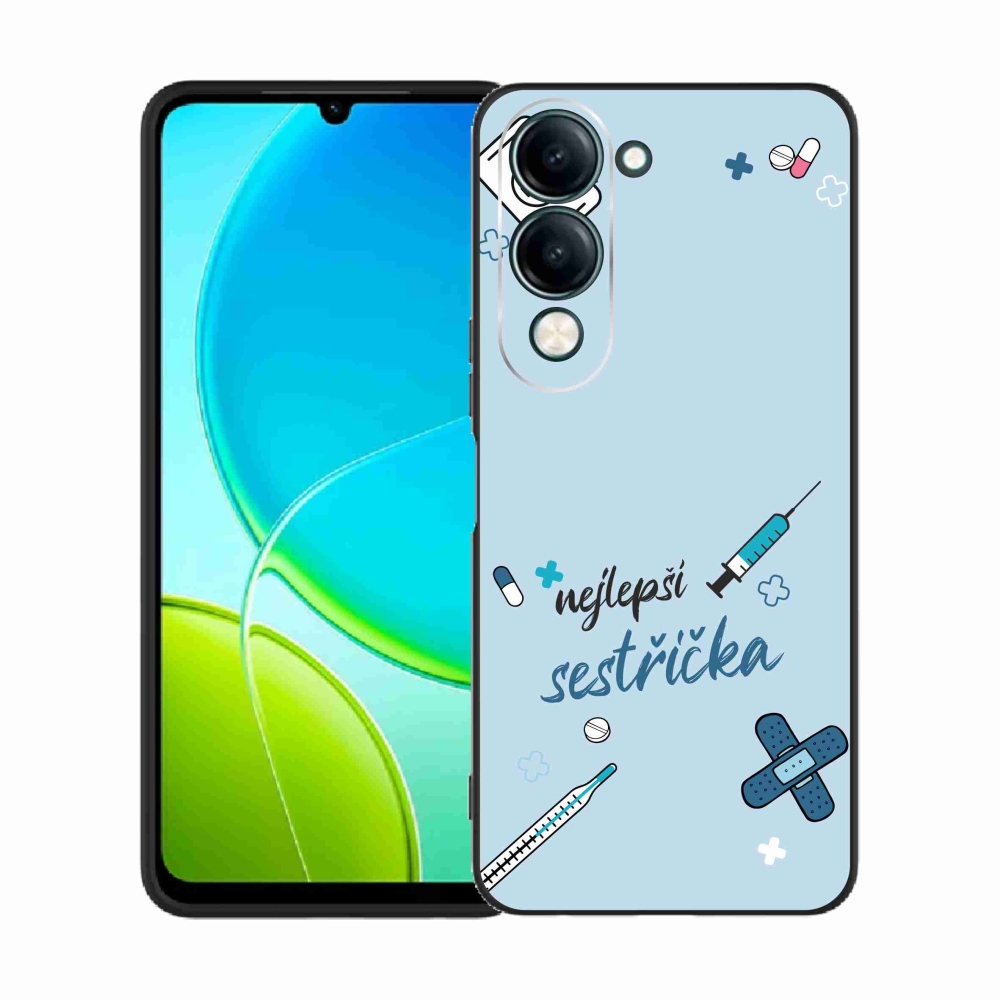 Gélový kryt mmCase na Vivo Y29s 5G - najlepšia sestrička modré pozadie