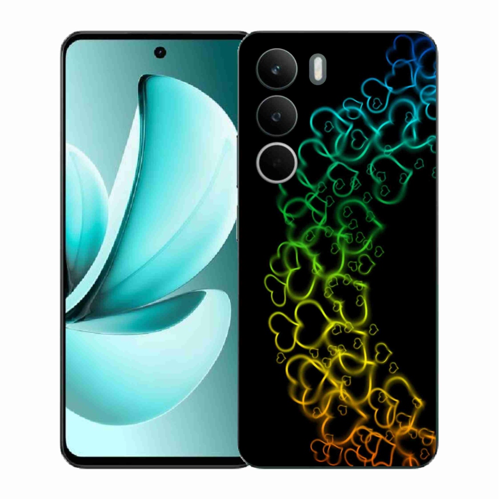 Gélový kryt mmCase na Realme C71 - farebné srdiečka