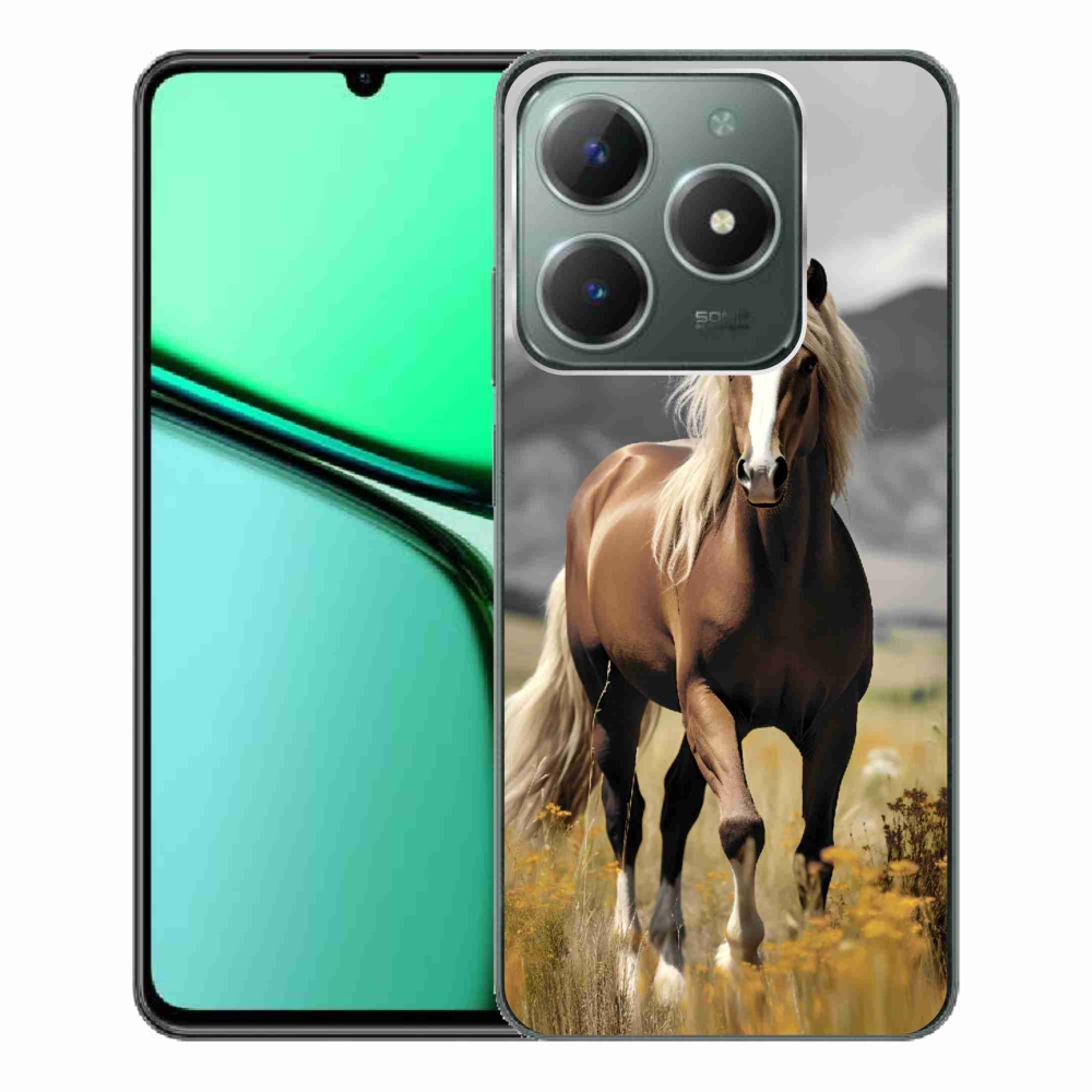 Gélový kryt mmCase na Realme C61 - hnedý kôň 1