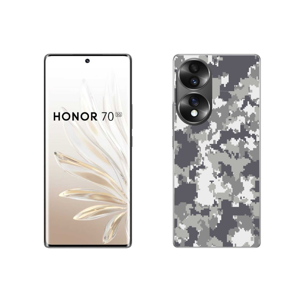 Gélový kryt mmCase na Honor 70 - maskáčový vzor 2