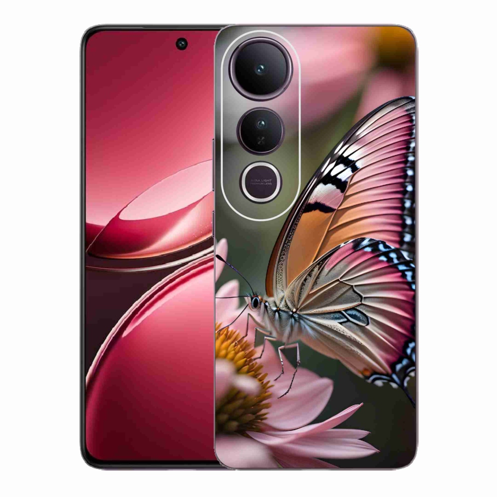 Gélový kryt mmCase na Vivo V50 Lite 4G/5G - farebný motýľ