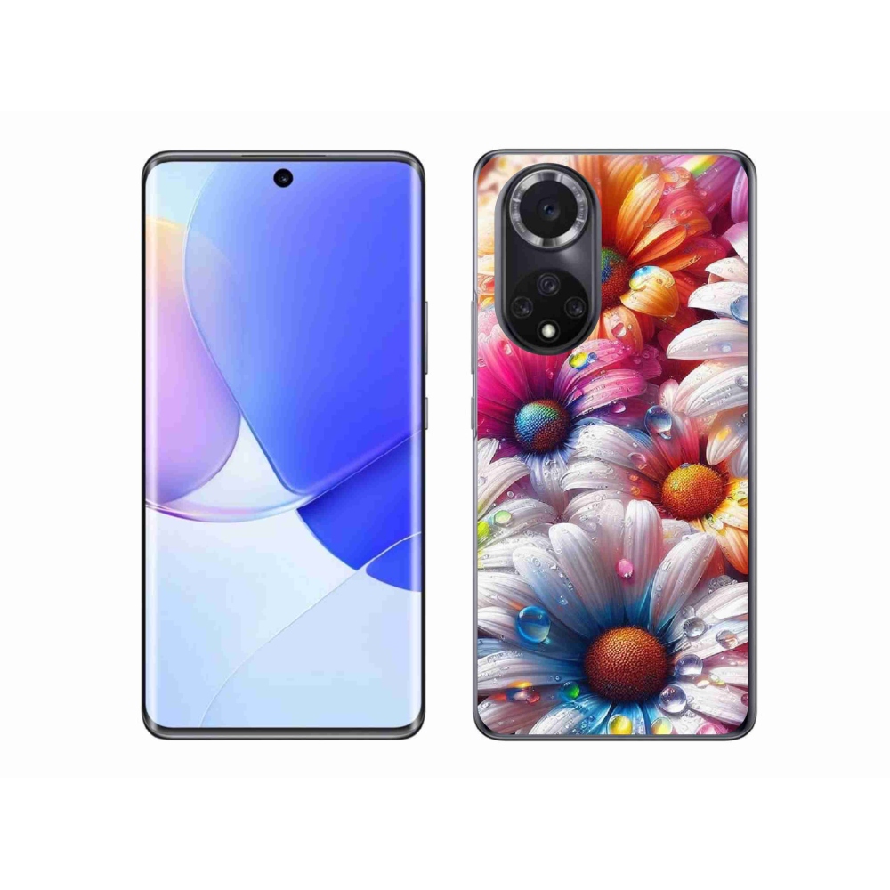 Gélový kryt mmCase na Huawei Nova 9 - farebné margaréty