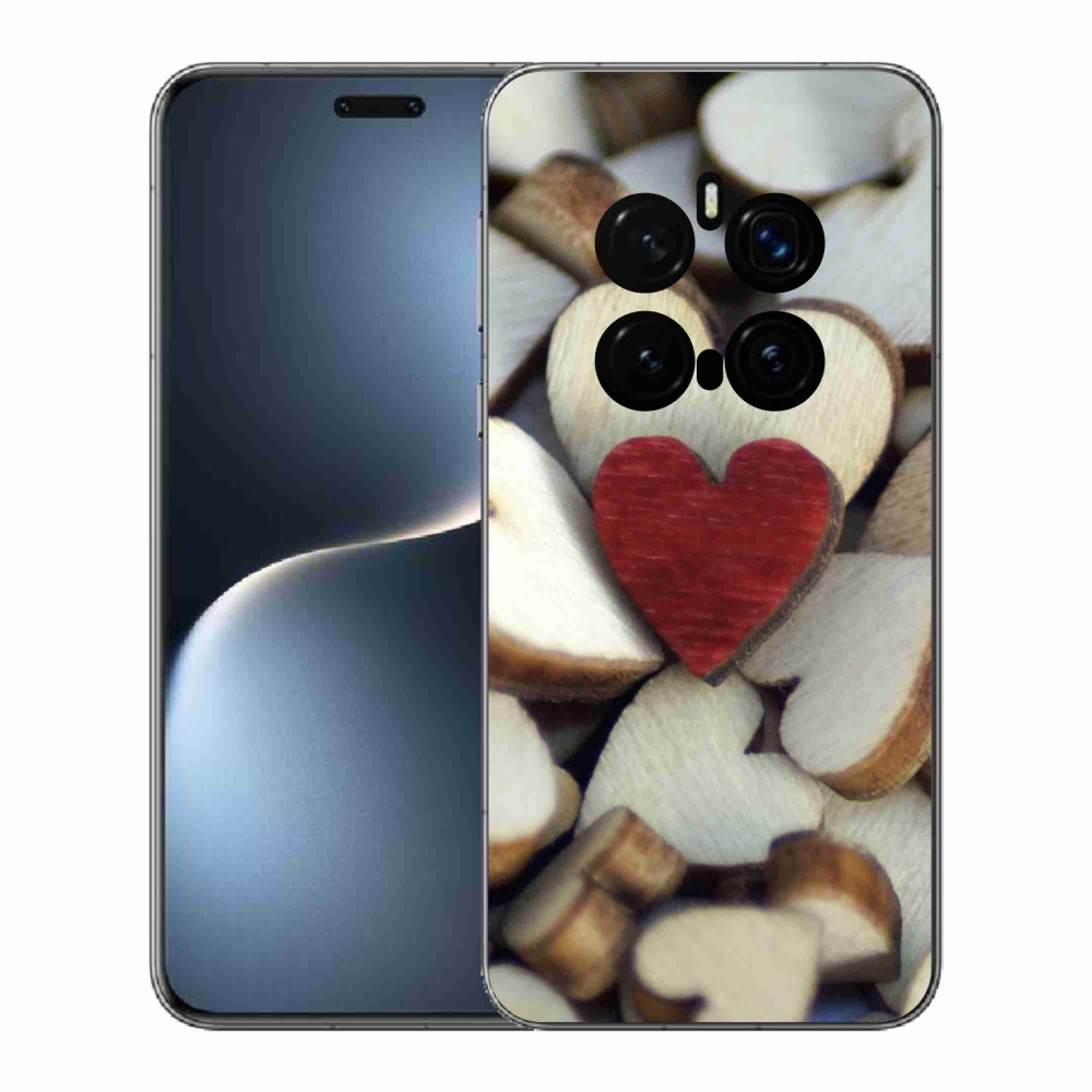 Gélový kryt mmCase na Honor Magic 7 Pro 5G - gravírované červené srdce