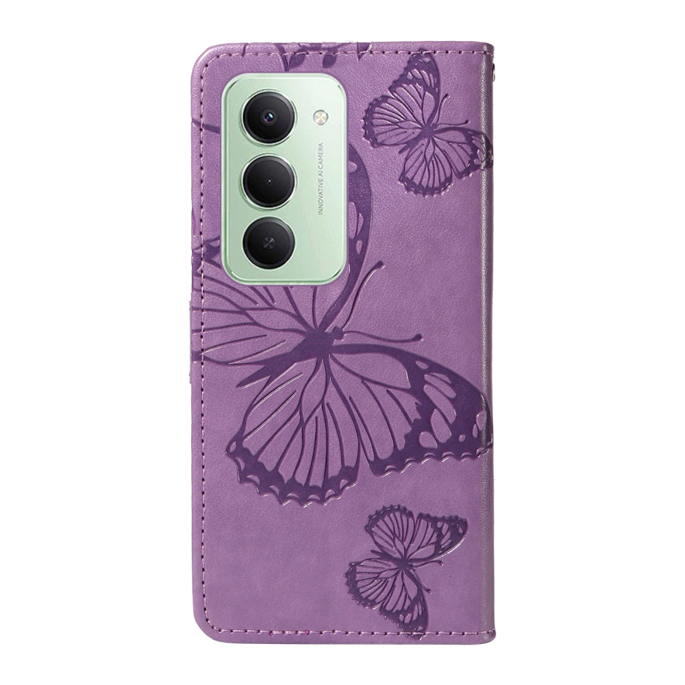 Big Butterfly knižkové púzdro na Xiaomi Redmi 15 4G (171mm) - fialové