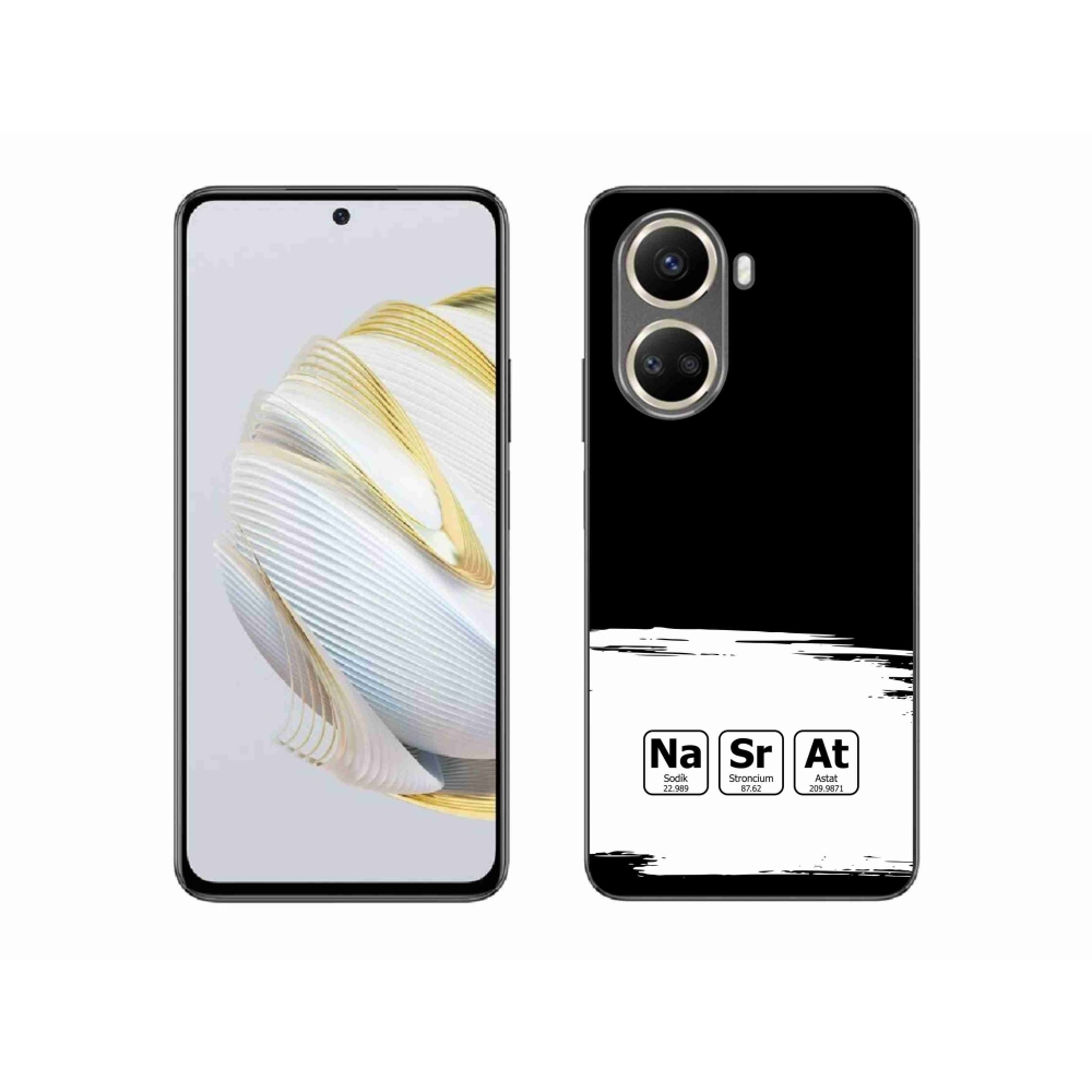 Gélový kryt mmCase na Huawei Nova 10 SE - chemické prvky bieločierne pozadie