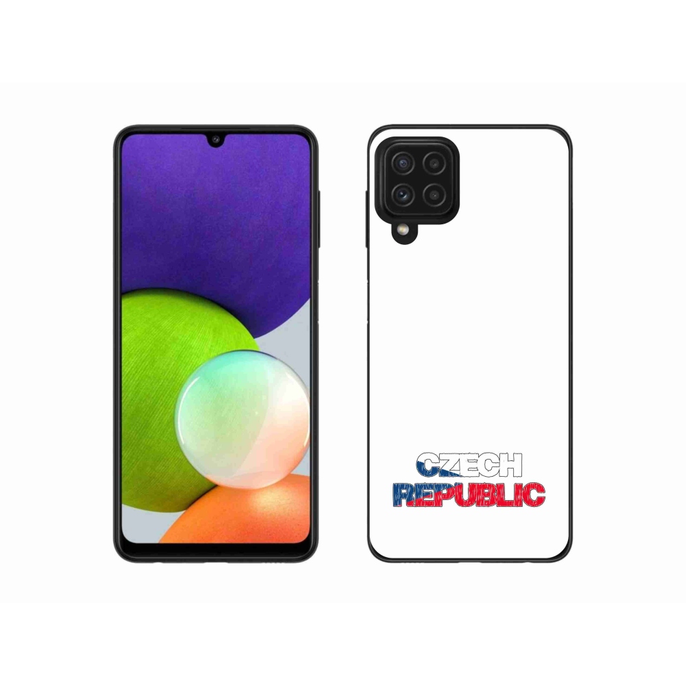 Gélový kryt mmCase na Samsung Galaxy A22 4G - Czech Republic biele pozadie