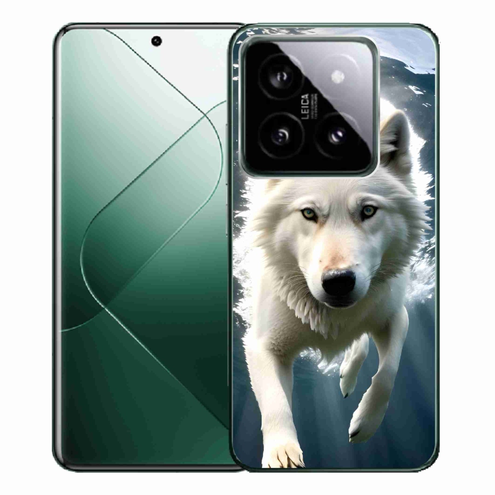 Gélový kryt mmCase na Xiaomi 14 Pro - biely vlk