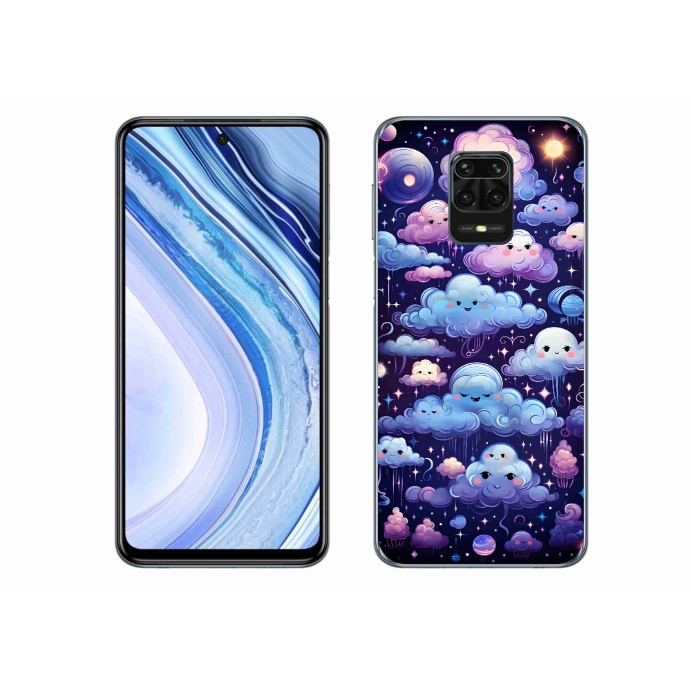 Gélový kryt mmCase na Xiaomi Redmi Note 9S - mráčiky