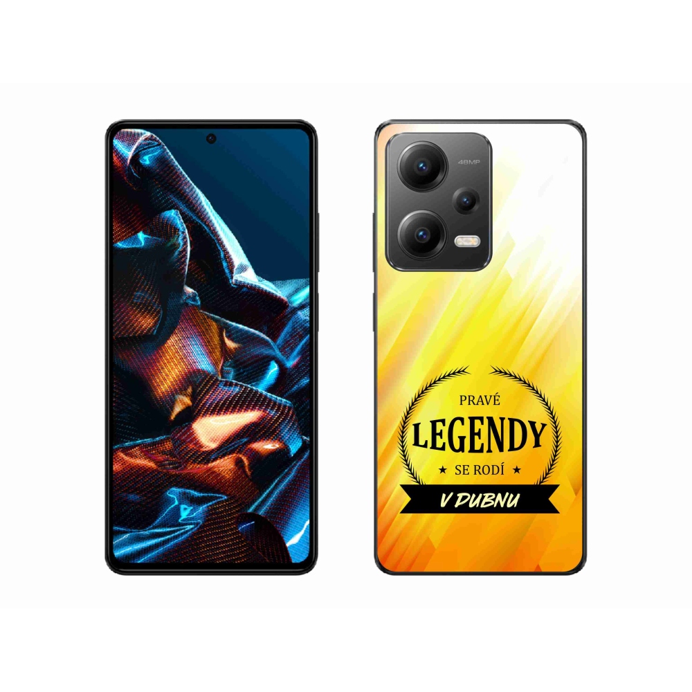 Gélový kryt mmCase na Xiaomi Redmi Note 12 Pro 5G - legendy v apríli žlté pozadie