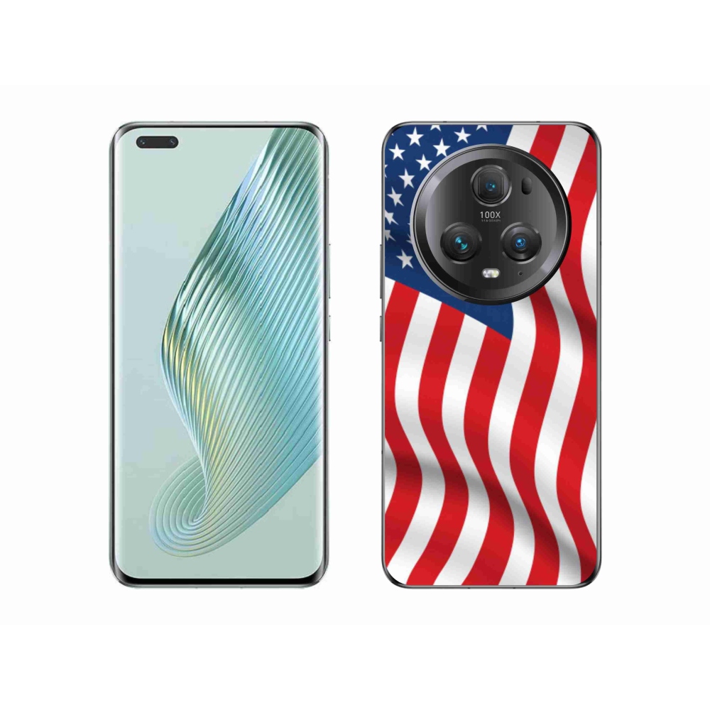 Gélový kryt mmCase na mobil Honor Magic 5 Pro 5G - USA vlajka