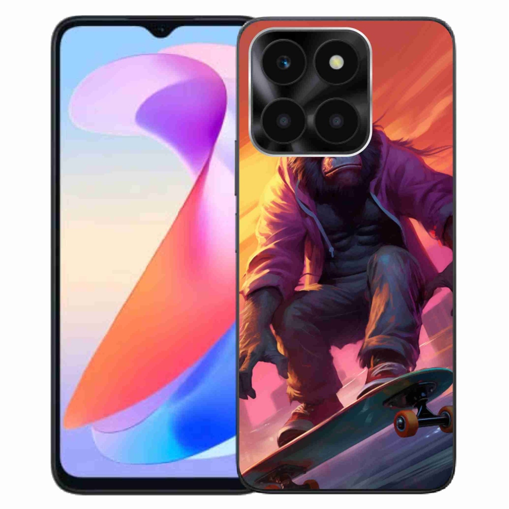 Gélový kryt mmCase na Honor X6a - gorila na skateboarde