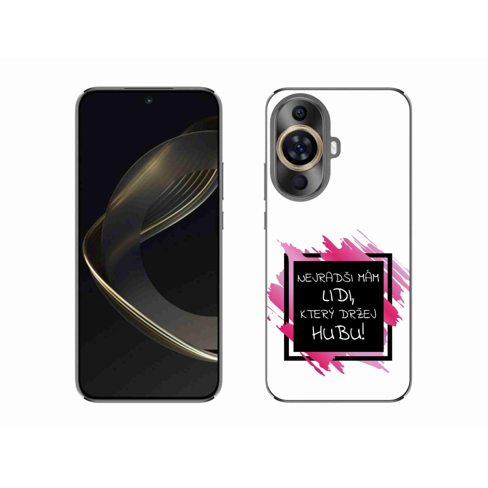 Gélový kryt mmCase na Huawei Nova 11 - vtipný text 7 čiernobiele pozadie
