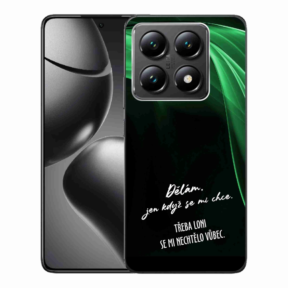 Gélový kryt mmCase na Xiaomi 14T - vtipný text 12 čierne pozadie