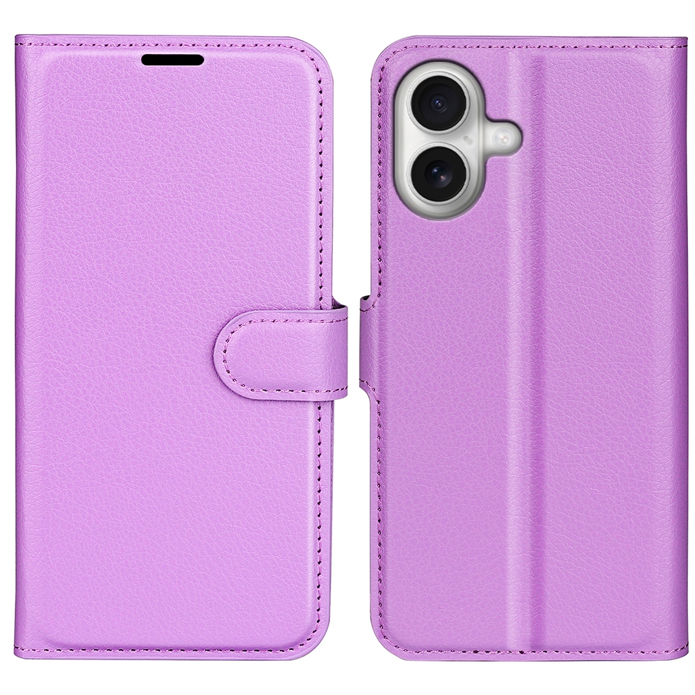 Litchi knižkové púzdro na iPhone 17 - fialové