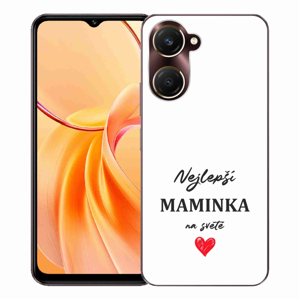 Gélový kryt mmCase na Vivo Y28s 5G - najlepšia mamička 1 biele pozadie
