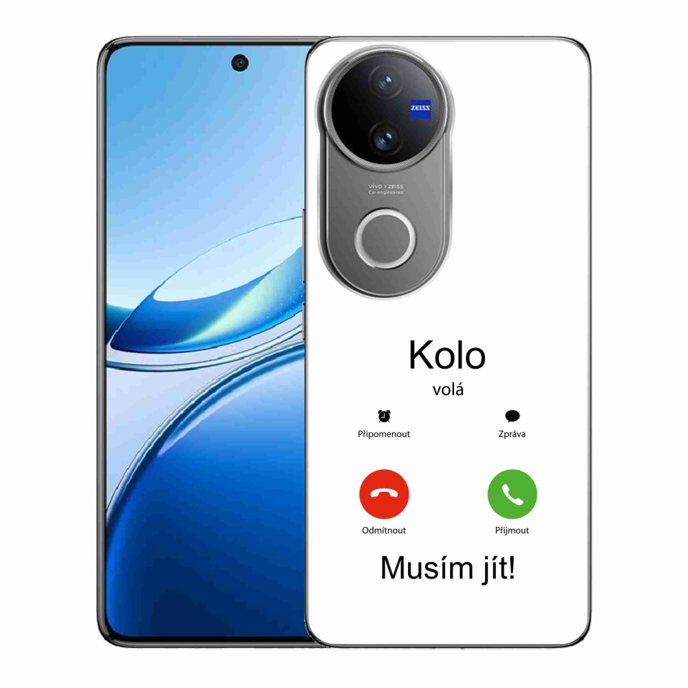 Gélový kryt mmCase na Vivo V50 5G - kolo volá biele pozadie