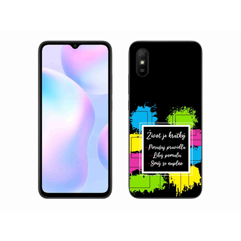 Gélový kryt mmCase na Xiaomi Redmi 9A - citát 5 čierne pozadie