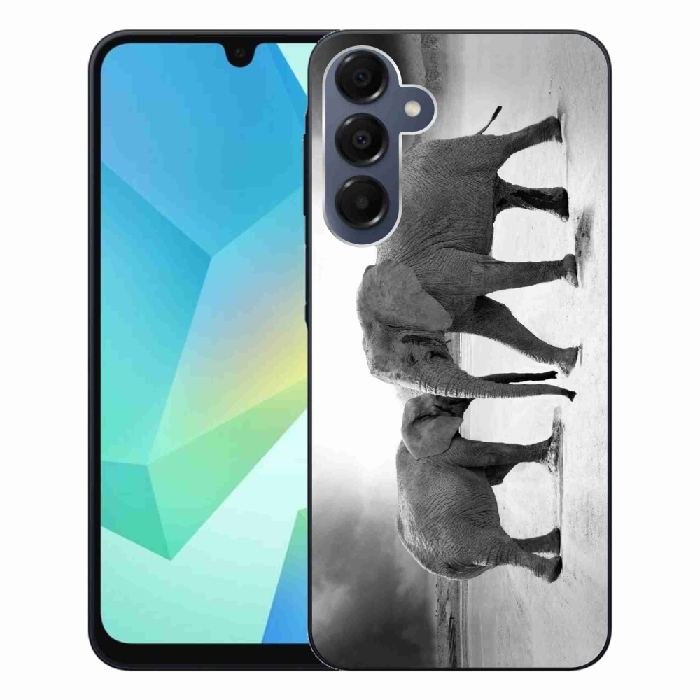 Gélový kryt mmCase na Samsung Galaxy A16 4G/5G - čiernobieli slony