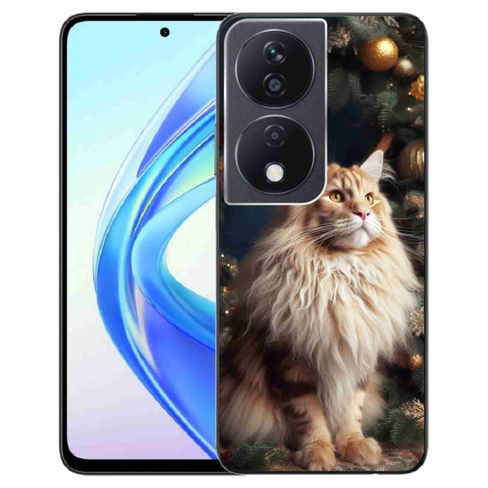 Gélový kryt mmCase na Honor X7b/Honor 90 Smart - mačka pri stromčeku