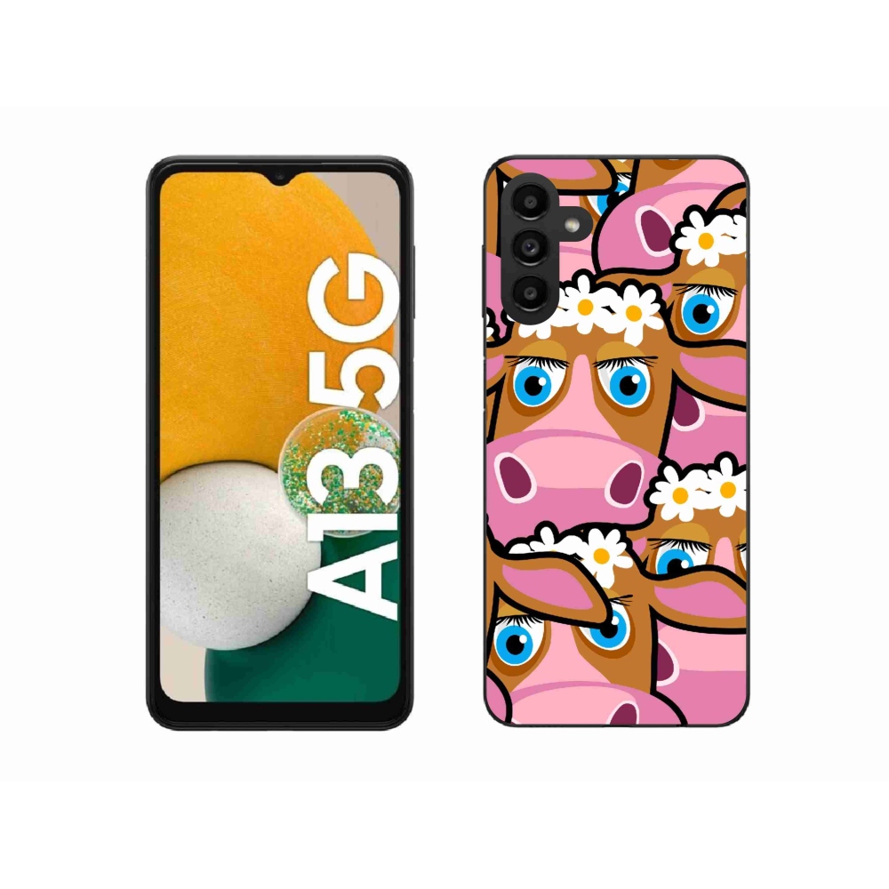 Gélový kryt mmCase na Samsung Galaxy A13 5G - kreslené kravičky