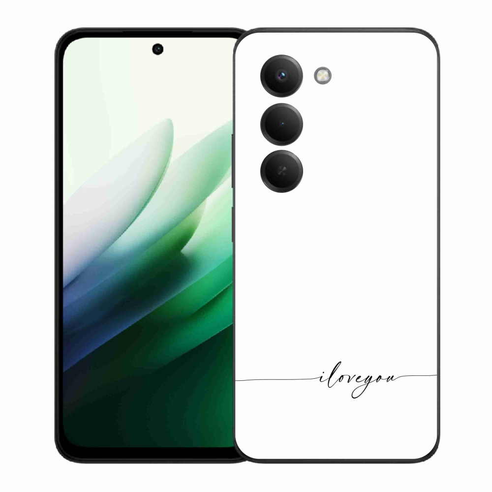 Gélový kryt mmCase na Xiaomi Redmi 15 5G - I love you biele pozadie