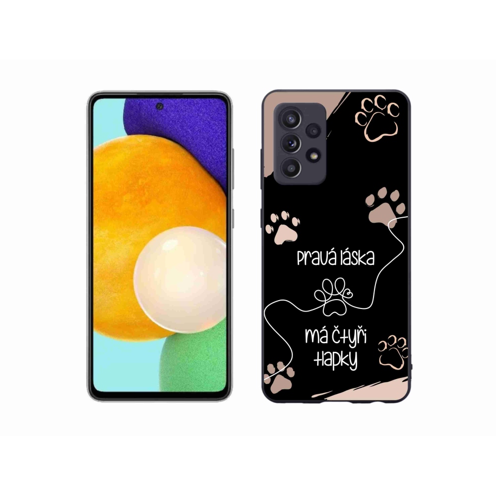 Gélový kryt mmCase na Samsung Galaxy A52/A52 5G - psí motív 1 čierne pozadie