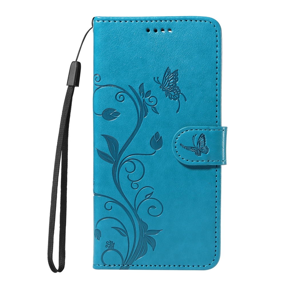 Flowers knižkové púzdro na Xiaomi Redmi 15C 4G/5G (173mm) - modré