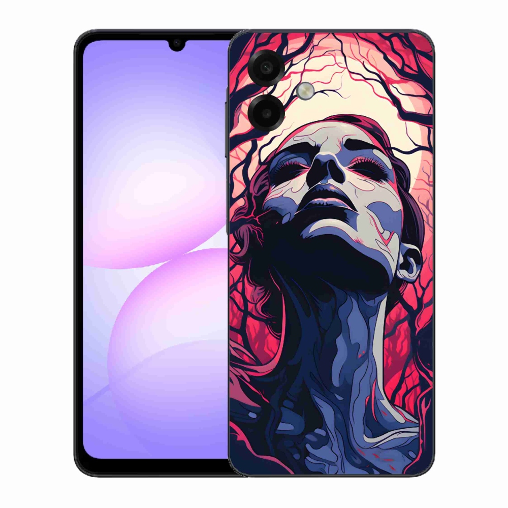 Gélový kryt mmCase na Samsung Galaxy A07 4G - abstraktná tvár