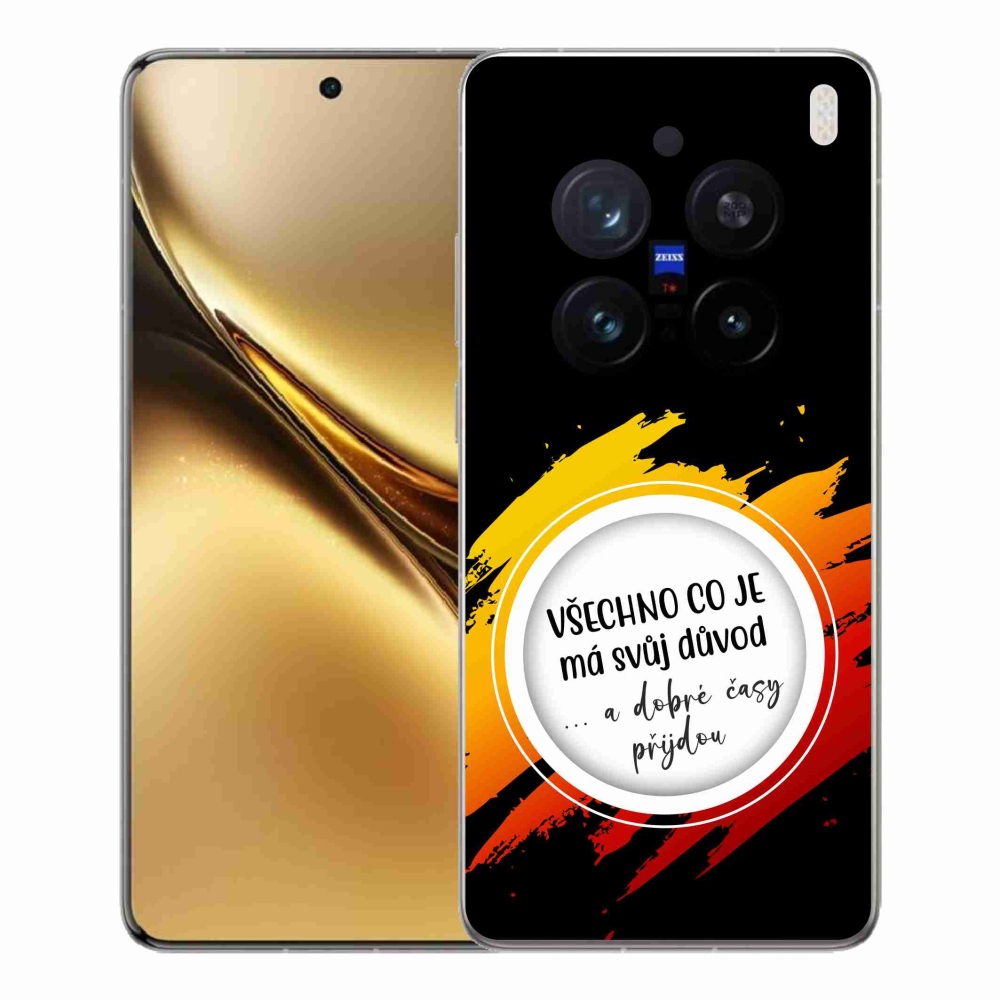 Gélový kryt mmCase na Vivo X200 Pro 5G - citát 3 čierne pozadie