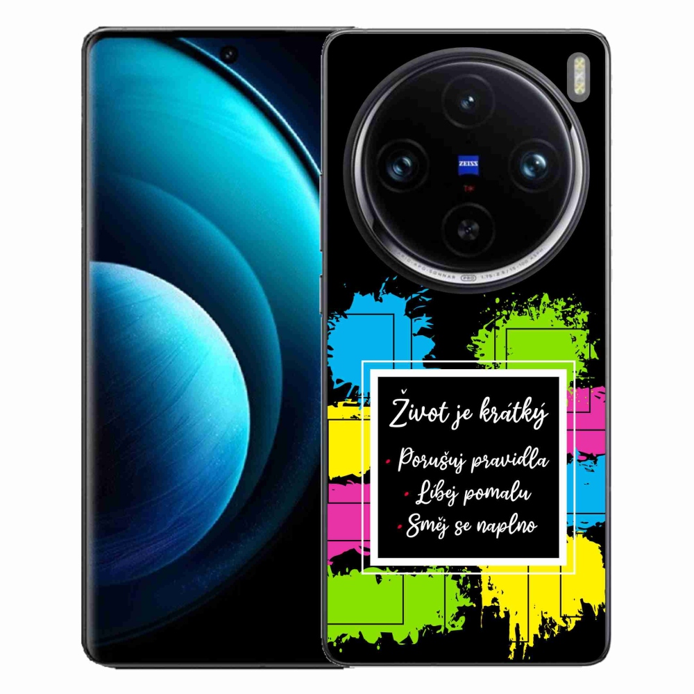 Gélový kryt mmCase na Vivo X100 Pro 5G - citát 5 čierne pozadie