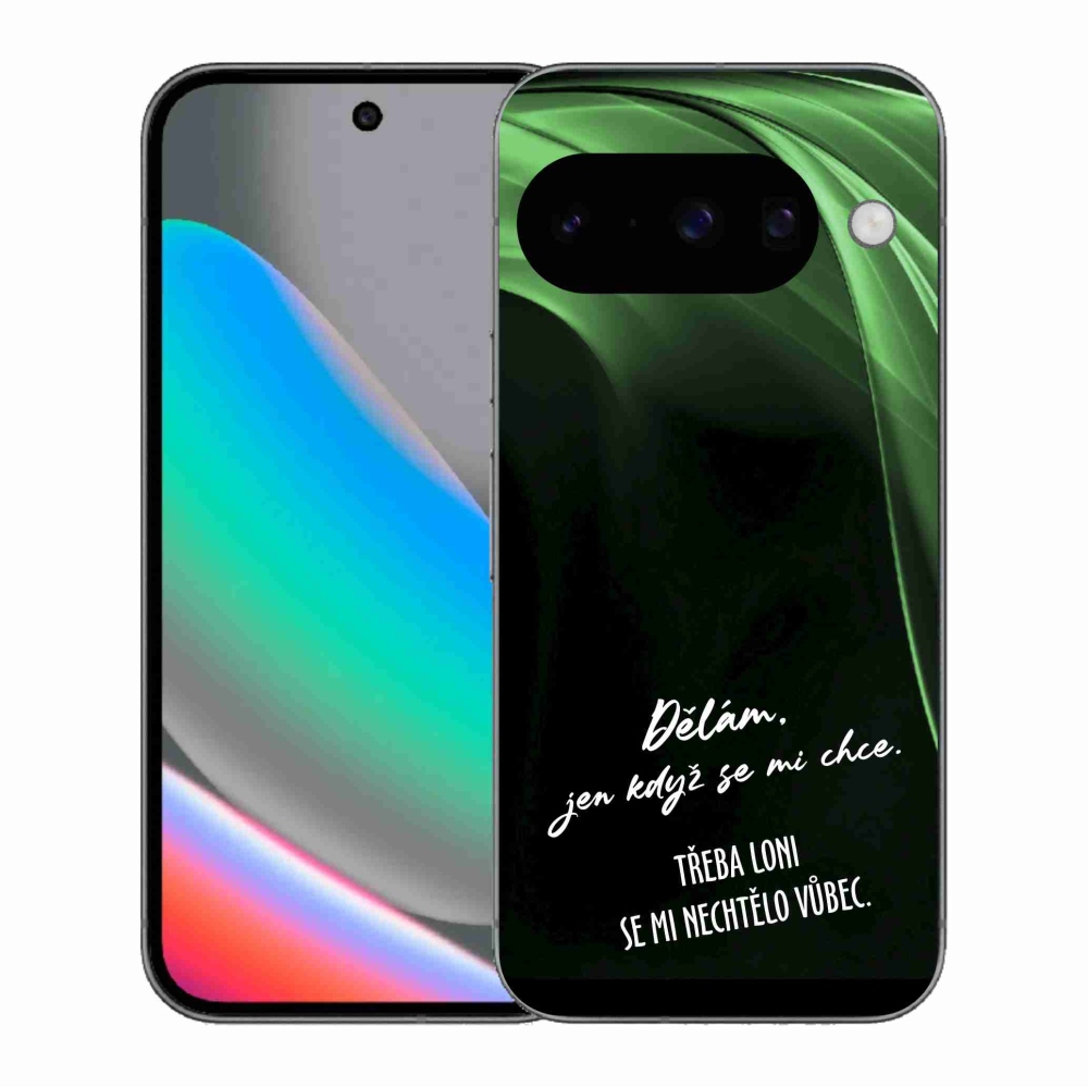 Gélový kryt mmCase na Google Pixel 10 - vtipný text 12 čierne pozadie