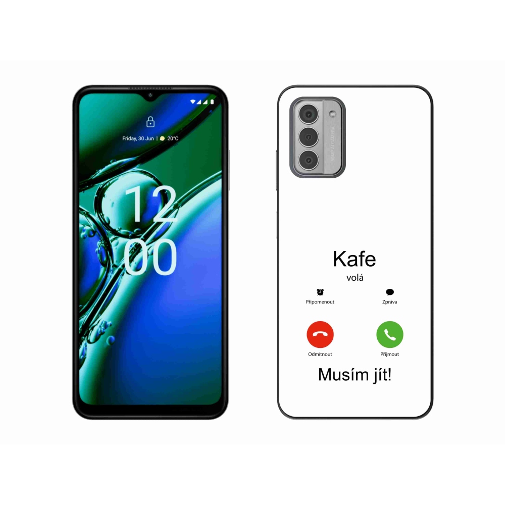 Gélový kryt mmCase na Nokia G42 - káva volá biele pozadie