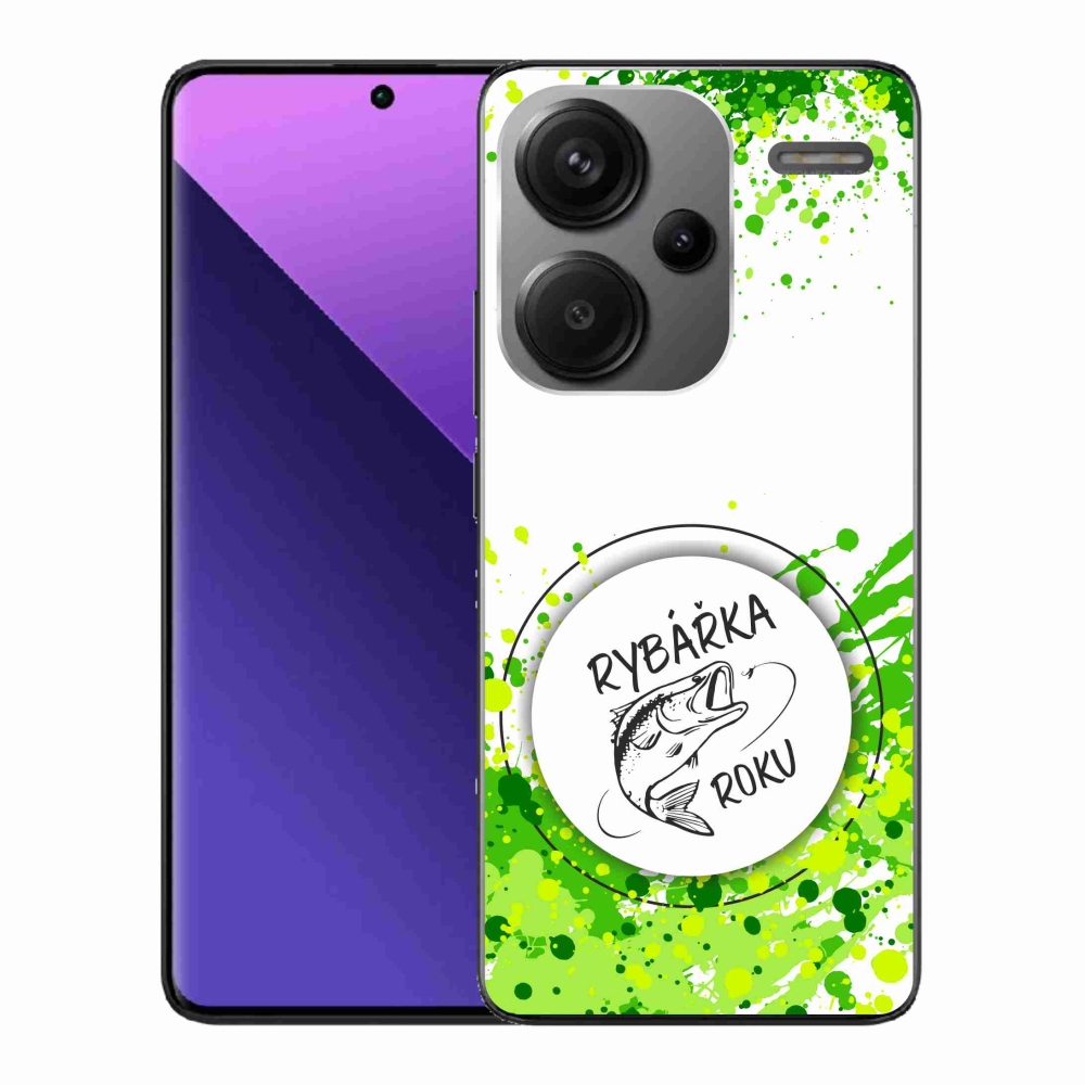 Gélový kryt mmCase na Xiaomi Redmi Note 13 Pro+ 5G - rybárka roka biele pozadie