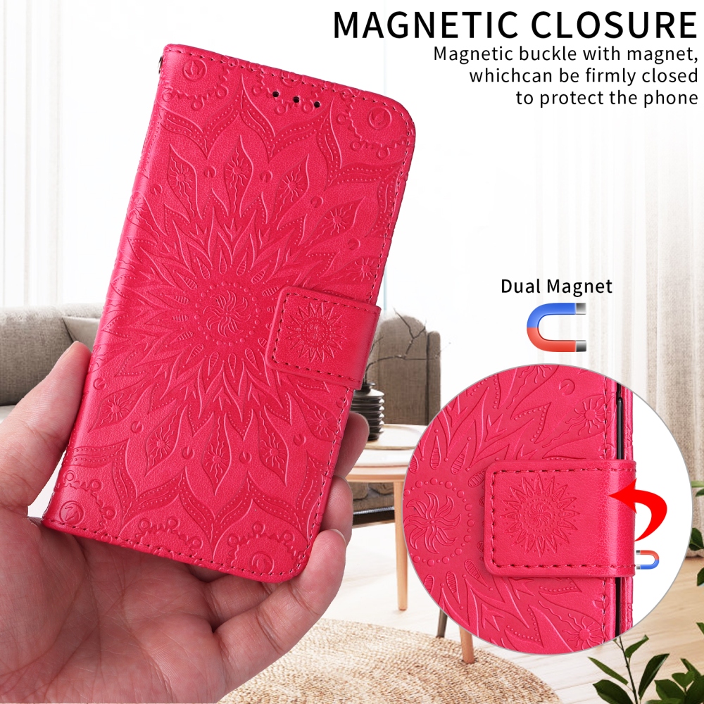 Sunflower knižkové púzdro na Xiaomi Redmi 15C 4G/5G (173mm) - červené
