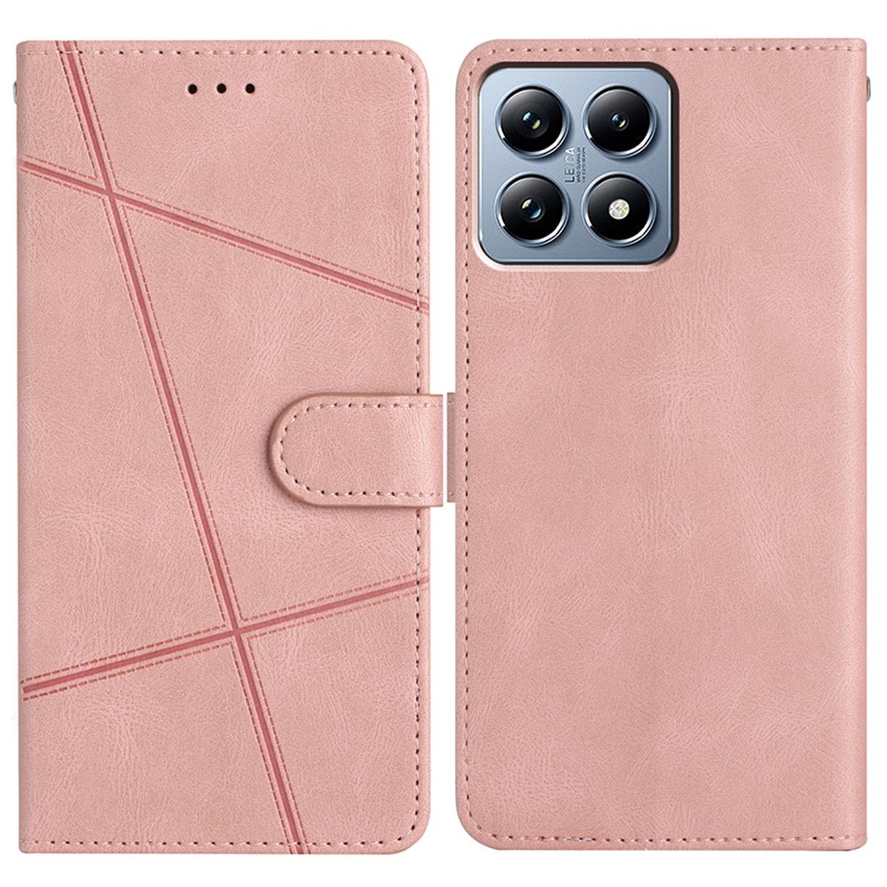 Line knižkové púzdro na Xiaomi 15T Pro - ružové