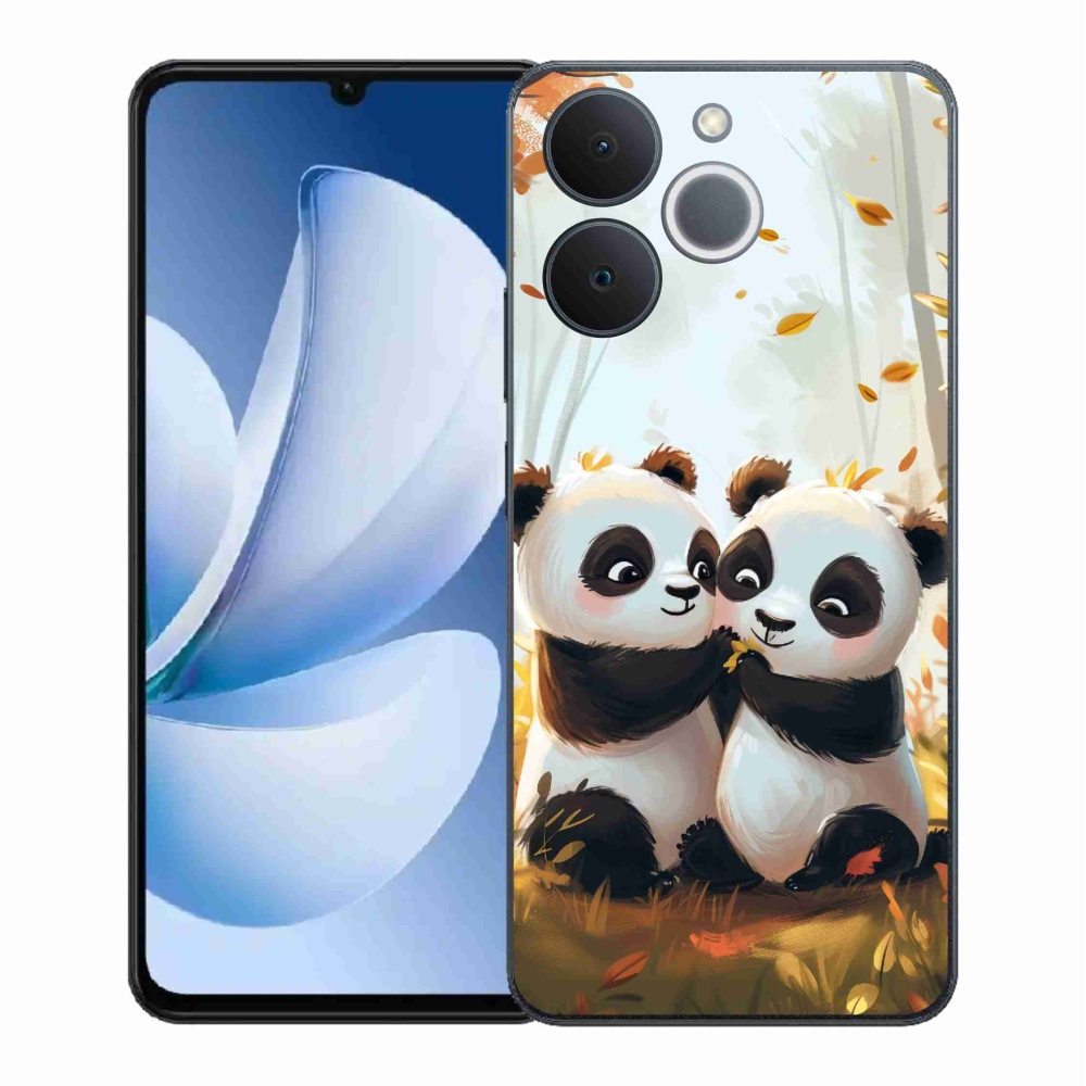Gélový kryt mmCase na Realme Note 70T - pandy