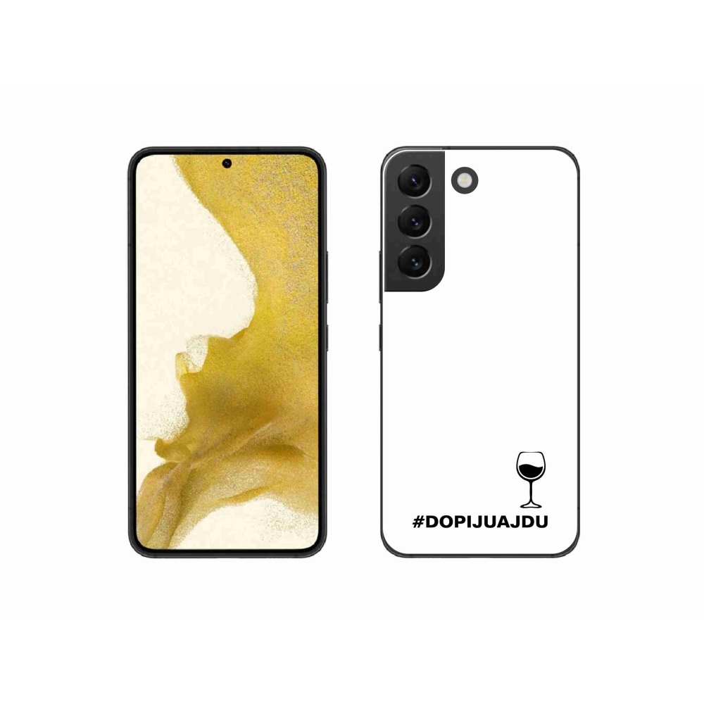 Gélový kryt mmCase na Samsung Galaxy S22 5G - vínny motív biele pozadie