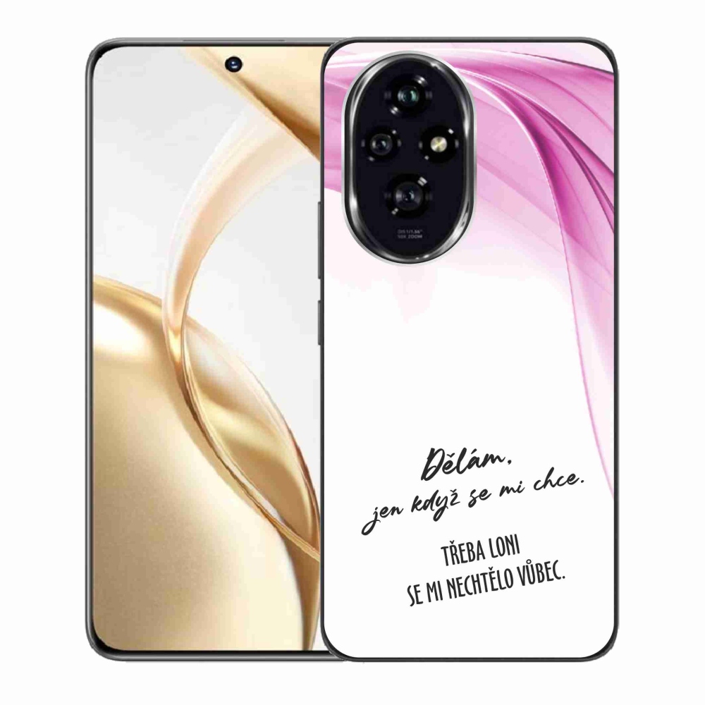 Gélový kryt mmCase na Honor 200 5G - vtipný text 12 biele pozadie