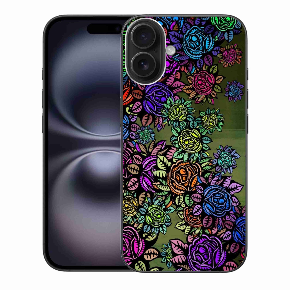 Gélový kryt mmCase na iPhone 16 Plus - kvety 6