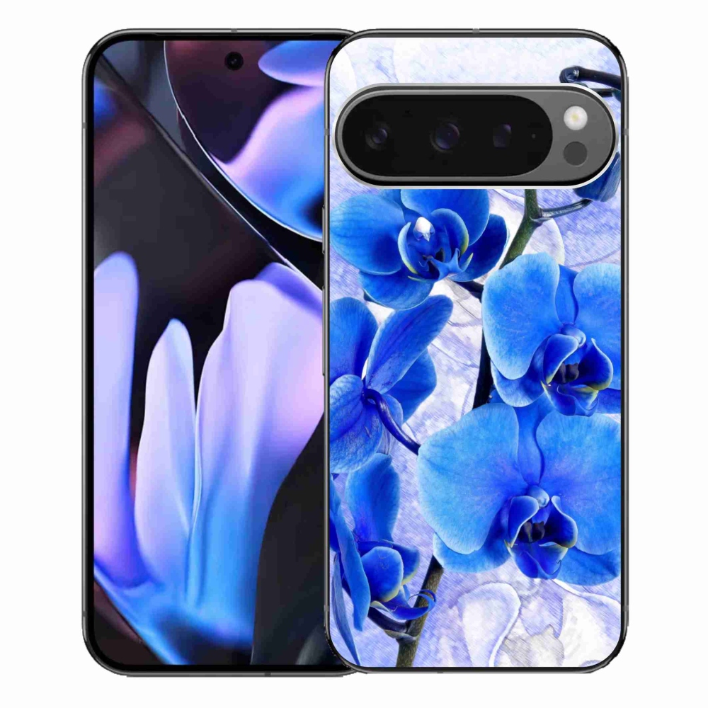 Gélový kryt mmCase na Google Pixel 9 Pro XL - modré kvety