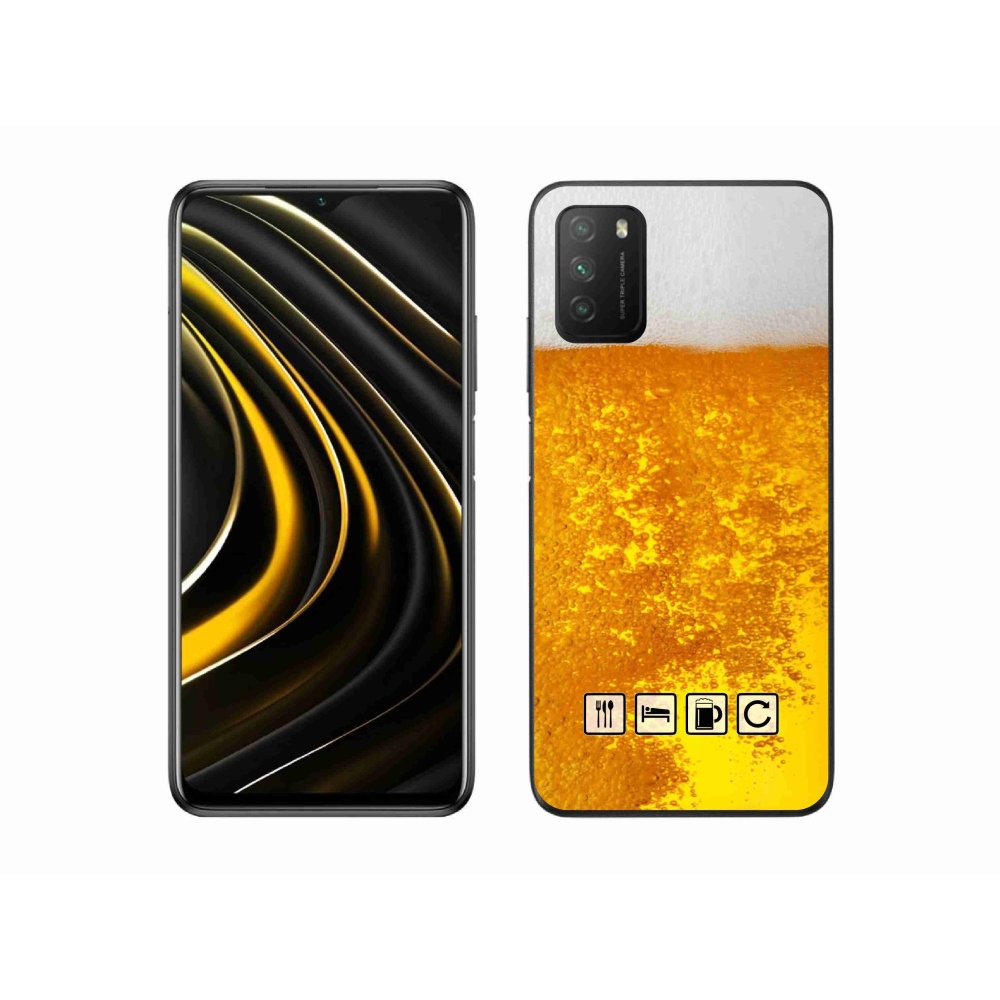 Gélový kryt mmCase na Xiaomi Poco M3 - pivný motív 3