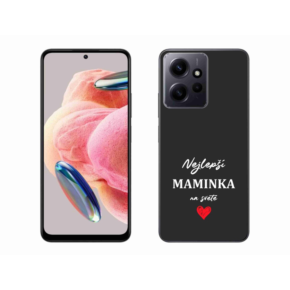 Gélový kryt mmCase na Xiaomi Redmi Note 12 4G - najlepšia mamička 1 čierne pozadie