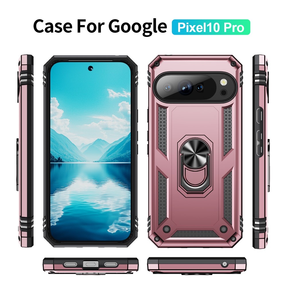Ring odolný kryt na Google Pixel 10 Pro/Pixel 10 - ružovozlatý
