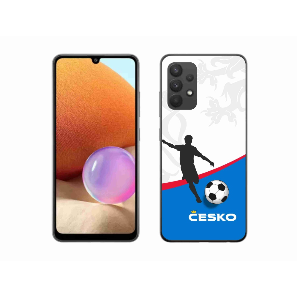 Gelový kryt mmCase na Samsung Galaxy A32 4G - fotbal Česko 1