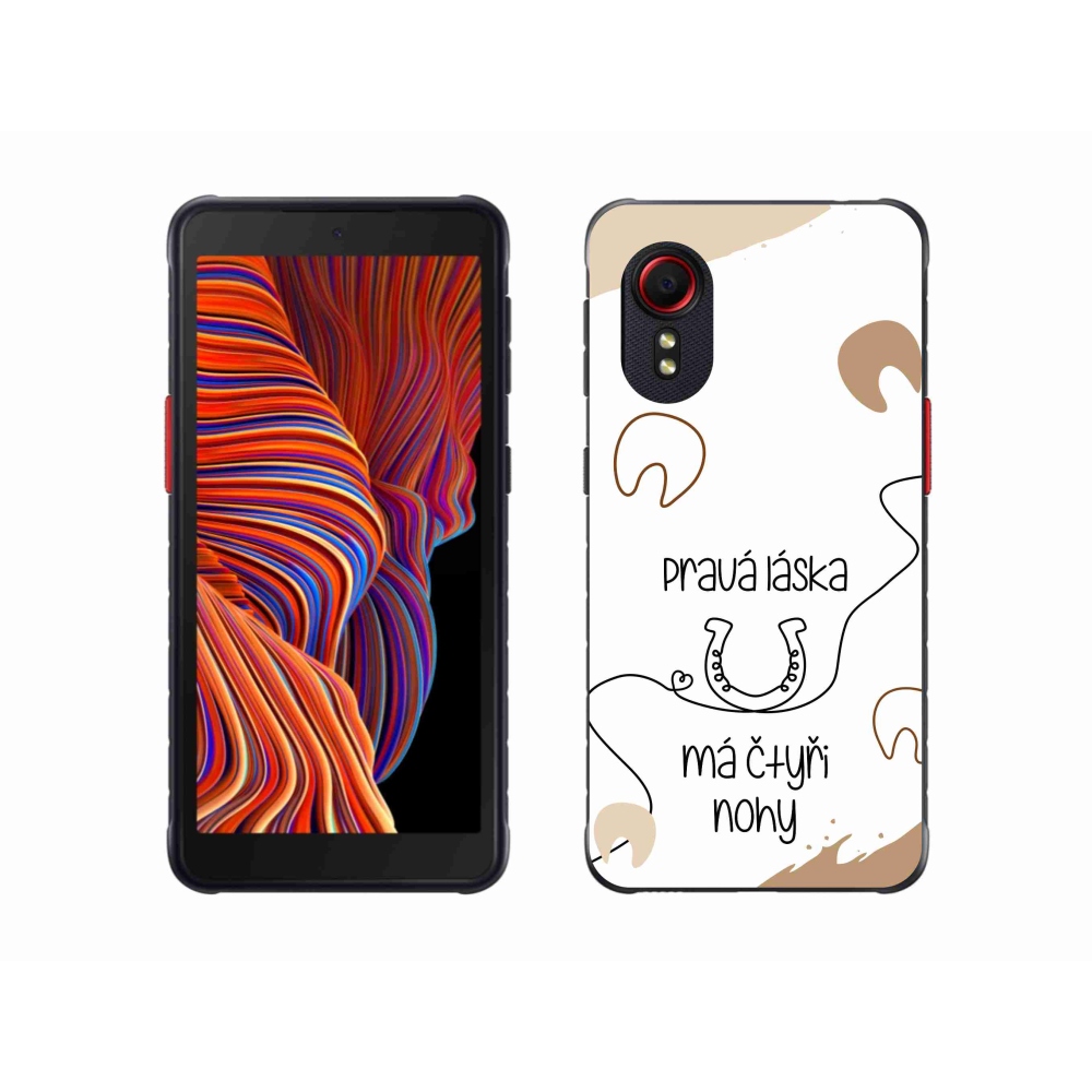 Gélový kryt mmCase na Samsung Galaxy Xcover 5 - konský motív biele pozadie