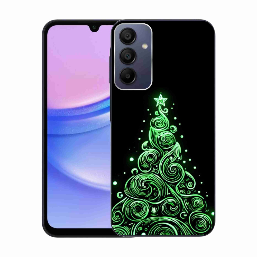 Gélový kryt mmCase na Samsung Galaxy A15 4G/5G - neónový vianočný stromček 3