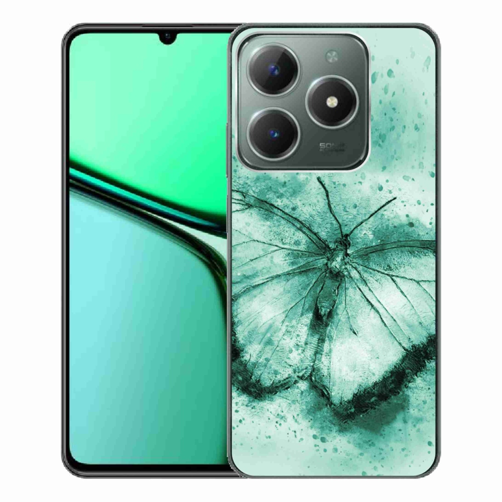 Gélový obal mmCase na Realme C61 - zelený motýľ