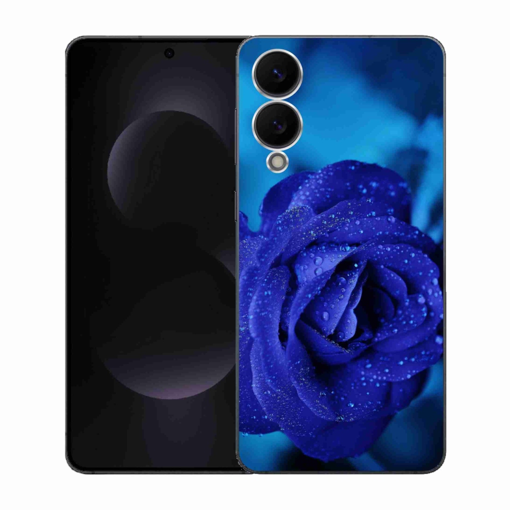 Gélový kryt mmCase na Samsung Galaxy S25 Edge - modrá ruža