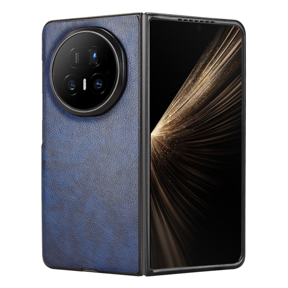 Vintages plastové púzdro s umelou kožou na Honor Magic V5 - modré